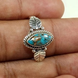 Vintage Marquise Leaf Ring for Women Feather Texture Elegant Fashion Finger Jewelry - Product Image 3