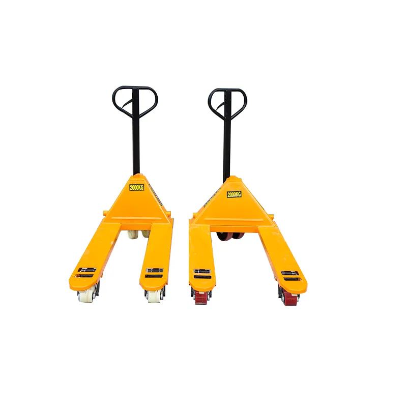 Low price wholesale 5 ton long fork pu nylon wheels outdoor hydraulic hand pallet truck