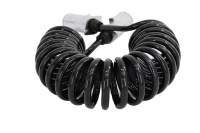 Câble de remorque spirale Suzi 7 broches en TPU durable, cordon électrique rétractable 7 broches pour remorquage de camions commerciaux lourds