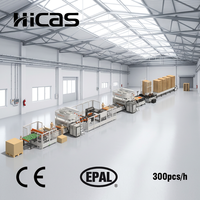 Machine à palettes en bois HICAS : Solution complète de clouage, démontage, empilage et découpe pour palettes EPAL, avec certification CE
