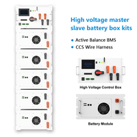 JKESS 100A 200A HV BMS Master Slave Active Balance LiFePO4 Kit Baterai DIY 80-1000V 16S-256S CAN RS485 WIFI OEM IP54