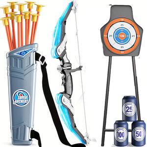 Ensemble de tir sportif transfrontalier pour enfants, arc et flèches lumineux pour garçons, <span class=keywords><strong>jouet</strong></span> de sport d'extérieur en plastique, âges 8-13 - Product Image 4
