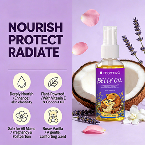 Aceite Corporal de Marca Privada para Aumentar la Elasticidad de la Piel, Suavizar la Piel Seca y Áspera, Aceite Nutritivo Orgánico para el Vientre de Embarazadas - Product Image 4