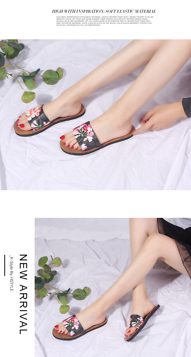 2021 Summer Cork Slippers Beach Flat Slides Shoes Plus Size Casual Sandals Non-slip Platform Slippers