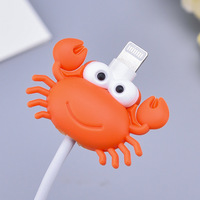 Étui de protection pour câble de charge USB en caoutchouc PVC, élégant, exquis, pratique, design animalier de dessin animé, portable et durable