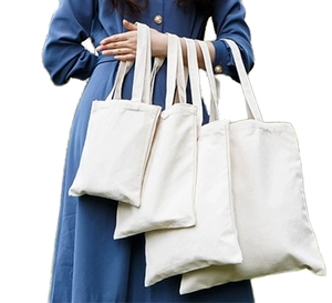 Manufacturer Wholesale Stock Hot Sale Custom Letter Long Tote Cotton Canvas Medium <b>Foldable</b> Zipper Closure Shopping Casual Hand - Product Image 1