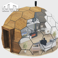 Dôme hexagonal préfabriqué, tente géodésique pour hôtel de glamping de luxe