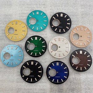 Cadran NH38 de 30,5 mm Vert Lumineux Intense pour Montre au Design <span class=keywords><strong>Nautilus</strong></span> avec Surface Creuse, Spécifiquement pour l'Application NH35 - Product Image 1
