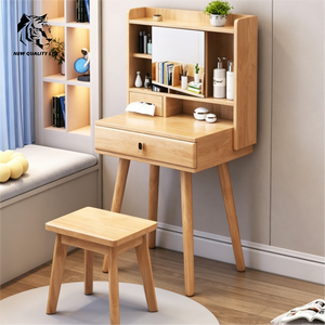 china factory lowest price customized small moq eco-friendly vanity table new design bedroom furniture wooden drawer dresser - Product Image 3