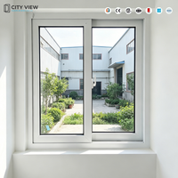 Fenêtres coulissantes en aluminium à double vitrage pour balcon, design American Grill