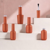 Nouvelle Arrivée 2026 Échantillon Gratuit Logo Personnalisé OEM Bouteille en Verre Vide Ronde Anti-Fuite 12ml pour Gel UV avec Bouchons et Pinceaux pour Vernis à Ongles