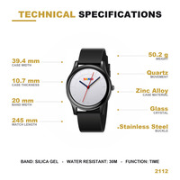 SKMEl 2112 Jam Tangan Analog Set Hadiah untuk Pria Jam Tangan Pria Tahan Air Jam Tangan Mewah Jam Tangan Pria Jam Tangan Olahraga Analog