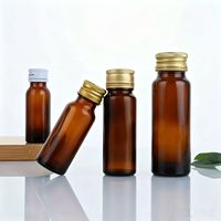 Flacons en verre ambré opaques pour médicaments liquides oraux, capacité 20ml, 30ml, 50ml, avec bouchons à vis en aluminium
