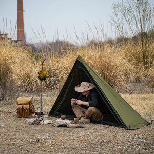 Tenda da <span class=keywords><strong>Campeggio</strong></span> Leggera in Poliestere con Zanzariera, Resistente agli Insetti, con Cerniera sul Fondo per <span class=keywords><strong>Campeggio</strong></span> Singolo in <span class=keywords><strong>Montagna</strong></span> - Product Image 6