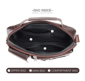 Sacoche Populaire WEIXIER D235 pour Homme, Sac à Bandoulière en Cuir PU, Sacoche d'Affaires, Sac Messager pour Hommes - Product Image 3