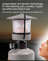 Lampe d'ambiance multifonctionnelle imperméable pour le camping en plein air auvent tente cheval lumière 6w rétro camping lumière