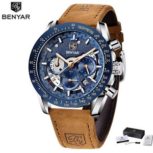 BENYAR 5120 Men's Quartz Wrist <b>Watch</b> Chronograph Calendar Luxury Waterproof Business Wristwatch Men's Sports Clock Reloj Hombre - Product Image 5