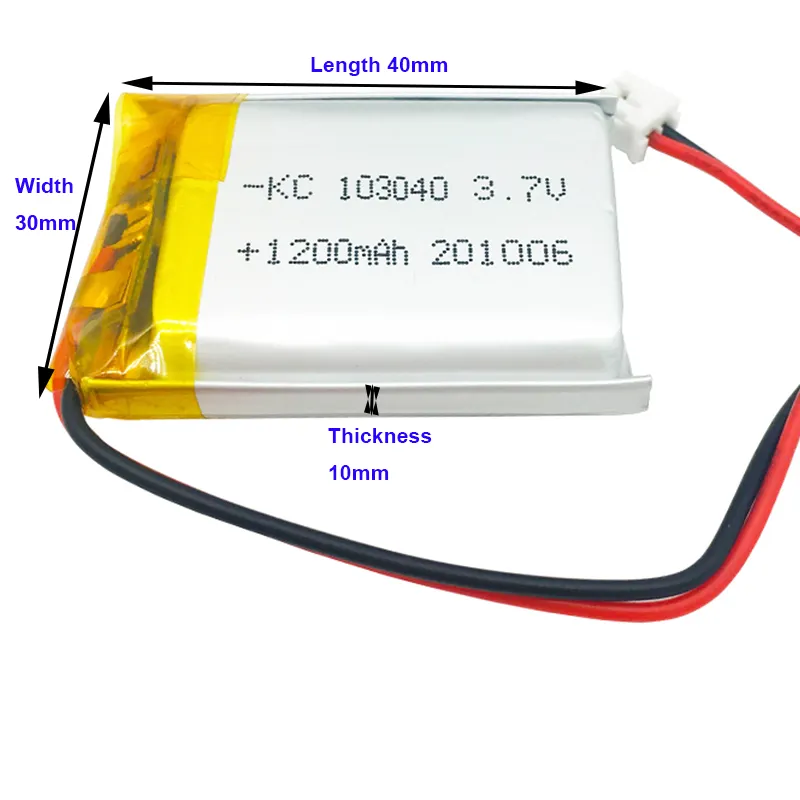 Baterai polimer Lithium Li-ion 103040 3.7V 1200mAh kapasitas tinggi untuk ipad ipod tablet laptop psp