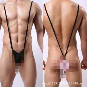 Body sexy para hombre con tirantes ajustables, tanga de tela fina de poliéster con tacto real para el Día de San Valentín - Product Image 1