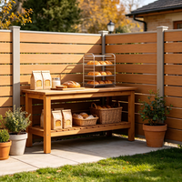 Panneau de clôture en vinyle WPC durable sans perçage avec hauteur personnalisable 24, caractéristiques anti-nuisibles pour la sécurité des terres agricoles