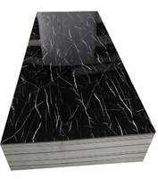 Panneau mural en PVC à revêtement UV imitation marbre, haute brillance, facile à installer, luxueux, imperméable, sans formaldéhyde, flexible, résistant au feu