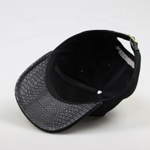 Custom Made <strong>Personalised</strong> Oem Old School Leather Strap Mens Snakeskin Snapback Caps <strong>Hats</strong> - Product Image 5