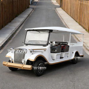 รถศพไฟฟ้า ZOWN รุ่นวินเทจ สีขาวทอง 4 ล้อ สำหรับขนส่งโลงศพ - Product Image 6