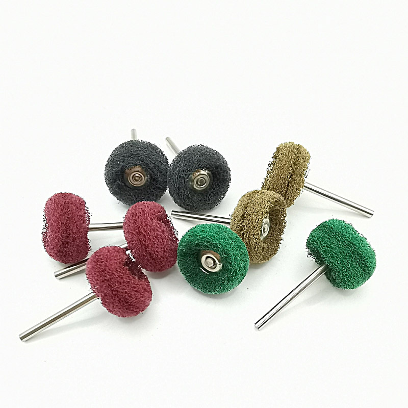 Abrasive Wheel Nylon Fiber Polishing Grinding Head for Rotary Tool with 3/32 Inch Shank