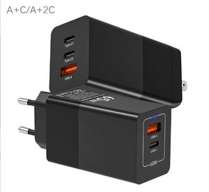 65W GaN Fast Charger with QC3.0 1x <b>USB</b>-A + 1x <b>USB</b>-<b>C</b> Ports Universal <b>Adapter</b> for Laptops & Devices - Product Image 1