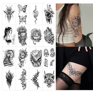 Tatuaje temporal tatuaje semipermanente impermeable a prueba de sudor dura 2 semanas tatuaje antifricción herbal realista para pierna de brazo - Product Image 1