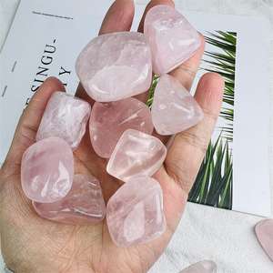 Pietre preziose naturali all'ingrosso espositore di pietre di caduta di cristallo di quarzo <span class=keywords><strong>rosa</strong></span> <span class=keywords><strong>rosa</strong></span> lucido per la decorazione - Product Image 1