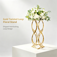 Hochzeitsdekoration Zubehör Weihnachts- und Hochzeitsbodendekoration Tafelaufsatz hoher goldener Blumenständer