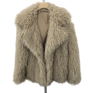 Manteau <span class=keywords><strong>court</strong></span> effet fourrure synthétique tendance pour femmes, style vintage, manches longues, poches latérales, vêtements d'extérieur chics pour femmes - Product Image 5