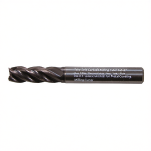 Fraise en carbure monobloc Ttake TA1427 à 4 dents, pas différentié, hélice de 36-38 degrés, revêtement pour la coupe des métaux - Product Image 2