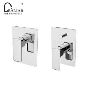 Tombol pasang di dinding, keran mandi termostatik tersembunyi dengan pengalih 2 arah untuk kamar mandi - Product Image 3