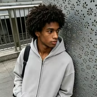 Hoodie personnalisé pour homme, effet délavé, brodé, en molleton bouclette 500 GSM, écologique, respirant et anti-boulochage