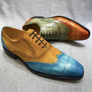 Chaussures Oxford en cuir pour hommes, style européen, collection automne 2026, pour mariage, bureau, légères, respirantes, antidérapantes - Product Image 4