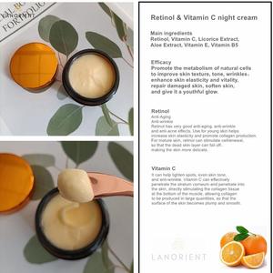 Private Label LANORIENT naturale organico vitamina C idratante Anti-invecchiamento sbiancante coreano cura della pelle crema al retinolo - Product Image 3