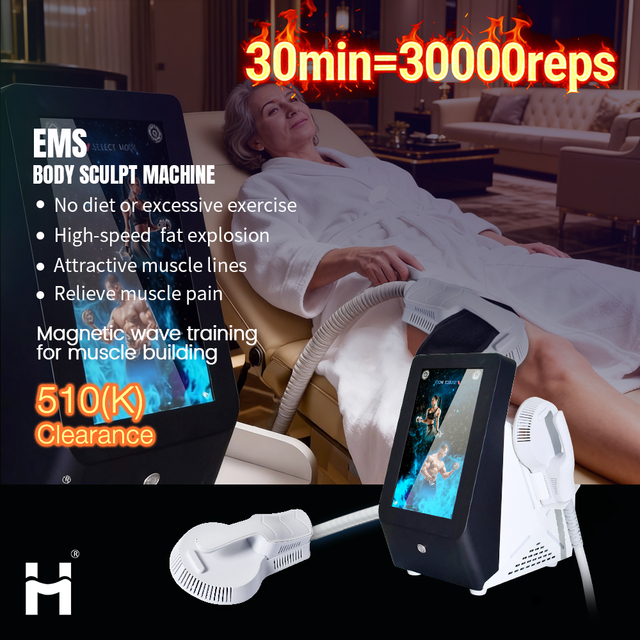 New Arrivals EMS 2 Handle Muscle Stimulator Body Contouring Machine EMS Body Sculpting Machine