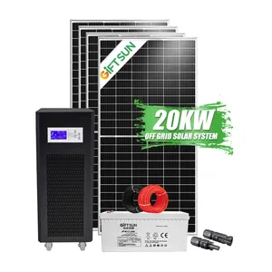 Giftsun5000ソーラーオフグリッドソーラーシステムパワーバンクフルセット5Kw4000ワット5kw家庭用エネルギー貯蔵110V/120V/230V/