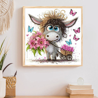 Kit de Peinture Diamant 5D DIY 30*30CM avec Diamants de Forme Spéciale, Motif Chameau Adorable, Décoration Maison, Cadeau