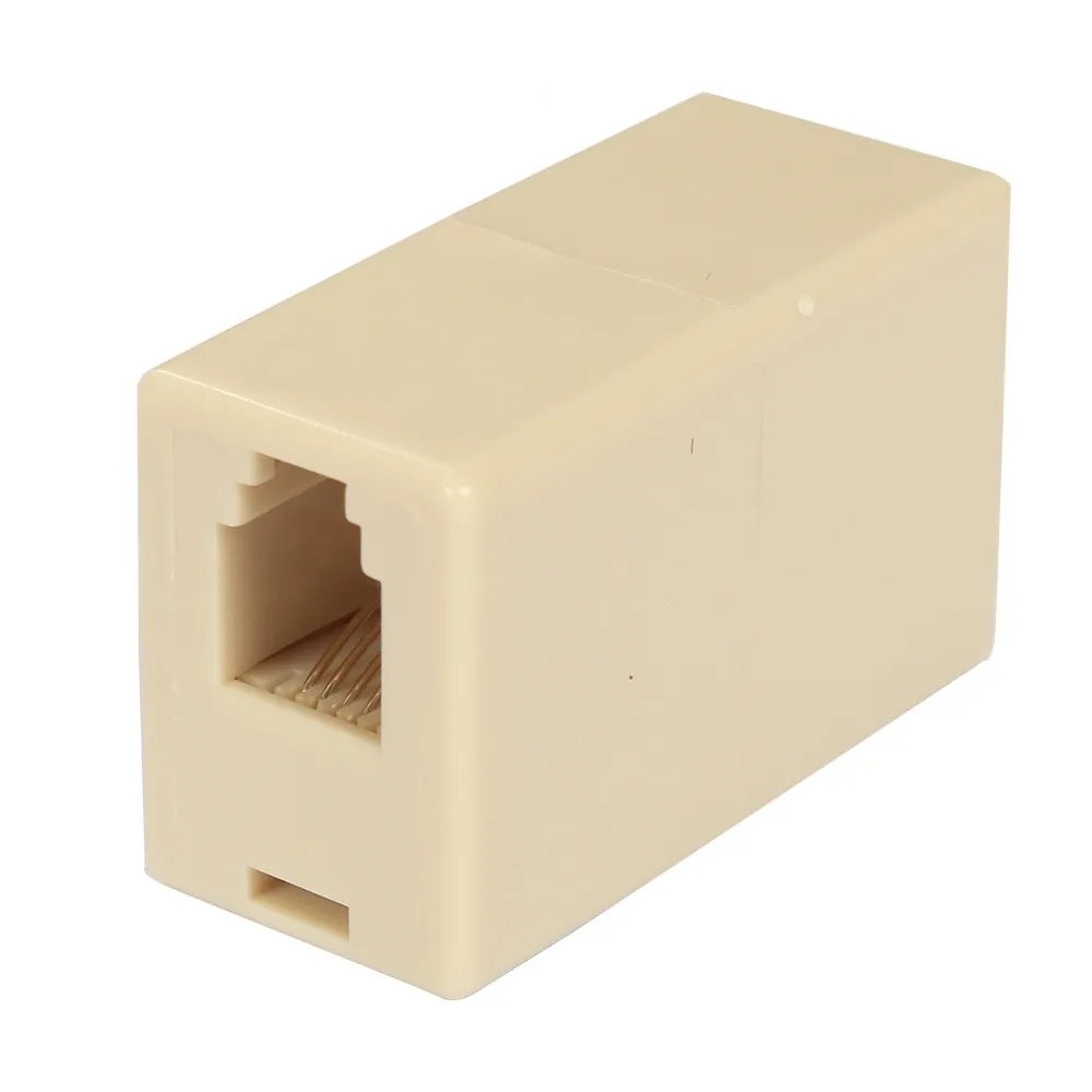 Convertisseur téléphonique Adaptateur répartiteur RJ9 4P4C vers 1 connecteur traversant RJ9 femelle