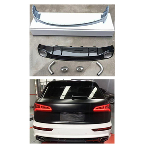 Nouveau pare-chocs arrière Audi Q5 2018-2020 avec découpes pour feux de brouillard, kit de protection de carrosserie pour mise à niveau et rétrofit - Product Image 1
