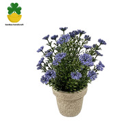 Plante Artificielle 15cm Lavande Gypsophile Mini Bonsaï Fleurs en Perles de Mousse Écologiques pour Mariage Thanksgiving Cérémonie de Remise des Diplômes