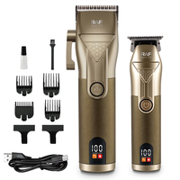 Tondeuse à cheveux électrique RAF 3W, rechargeable par USB, lame réglable, 4 peignes de guidage, autonomie de 180 minutes, écran LED, kit de toilettage professionnel
