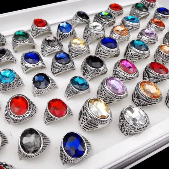 Бриллиантовое кольцо, Классические Медные обручальные кольца с животными, кольцо с камнем и кристаллом, сплав для мужчин, унисекс, N/A Mixeicentique, красный и синий