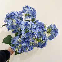 Hydrangea pomme à 3 têtes - Longue durée (3 à 5 ans) - Décoration d'intérieur pour la remise des diplômes, la fête des pères et Halloween