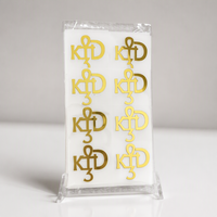 Autocollant personnalisé en transfert UV, logo en métal 3D doré, autocollant transparent imperméable pour emballage cosmétique