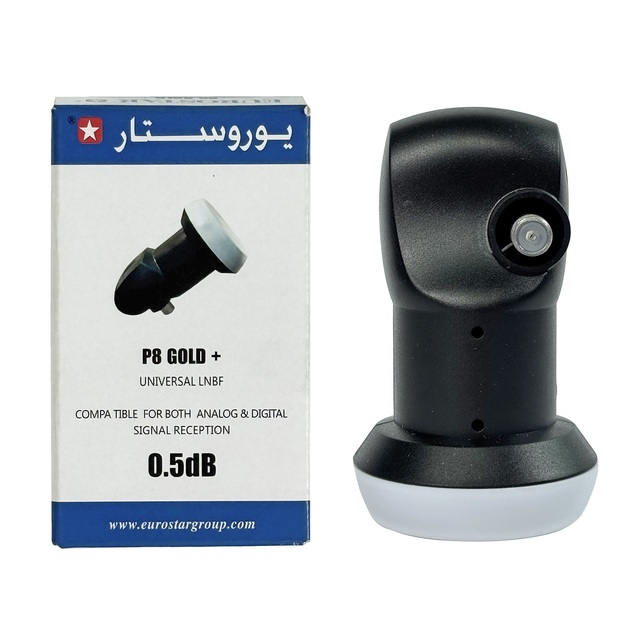 Highfly OEM EUROSTAR P8 GOLD+ Satellite TV High Gain KU Band Single LNB Digital Ready HD