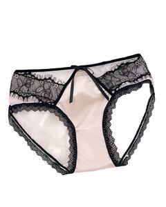 X628 # Calzoncillos cómodos de cintura media Satén Sexy Encaje Transpirable <span class=keywords><strong>Invisible</strong></span> debajo de la ropa Bragas para mujer Ropa diaria básica - Product Image 6